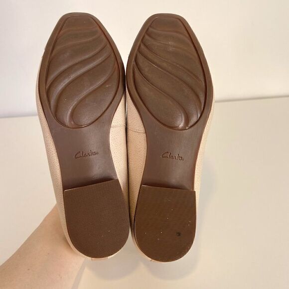 Clarks Unstructured Juliet Blush Pink Leather Ballet Flats - Picture 6 of 7
